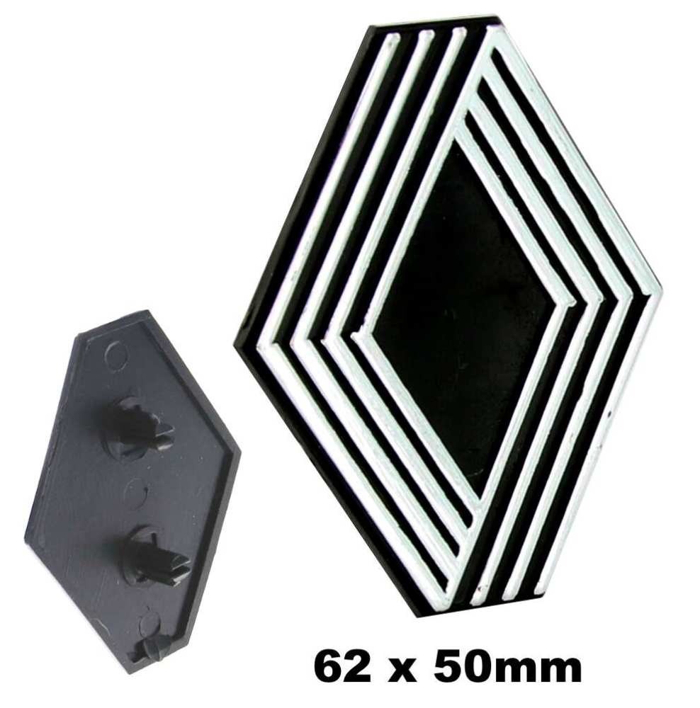 Renault - Renault embleem, universeel. Afmeting: 62 x 50mm. Materiaal: kunststof.