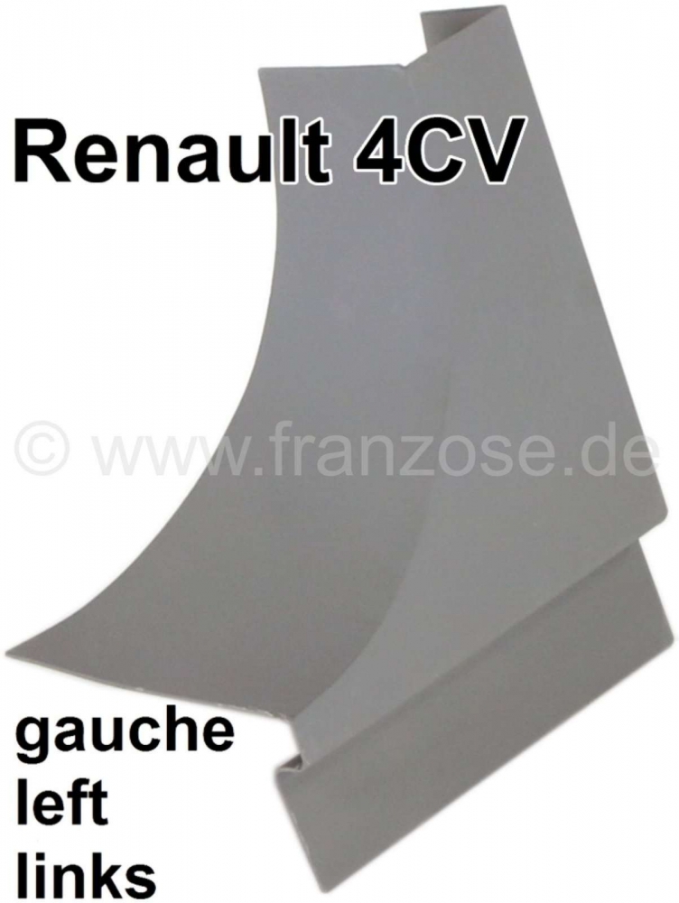Renault - 4CV, hoekpaneel linksvoor voor de dorpel. Geschikt voor Renault 4CV.