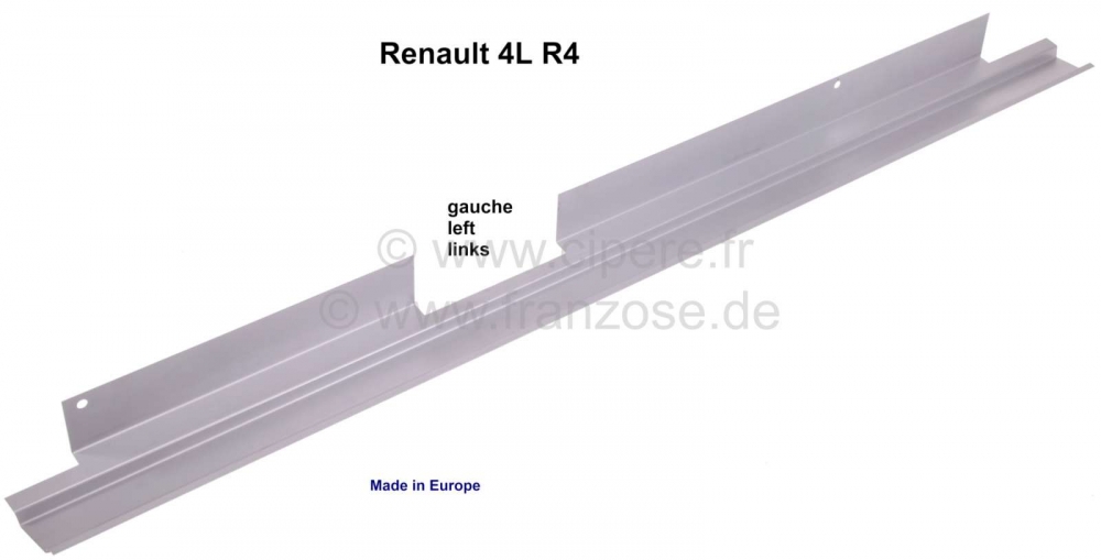 Renault - R4, dorpel reparatiepaneel, links (buiten). Geschikt voor Renault R4. Gemaakt in Europa.