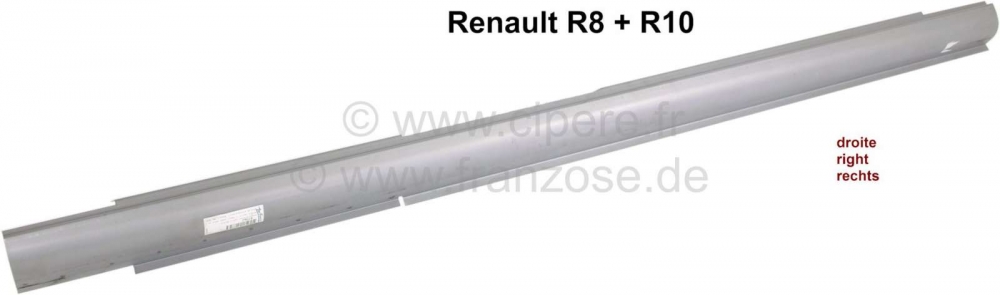 Renault - R8/R10, dorpelpaneel rechts, Renault R8, R10, Major. Gemaakt in Europa.