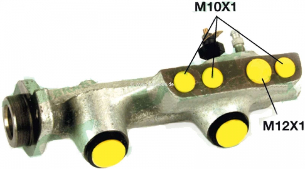 Renault - Hoofdremcilinder. Bendix remsysteem. Zuiger diameter: 19.05mm. Geschikt voor Renault R5, R