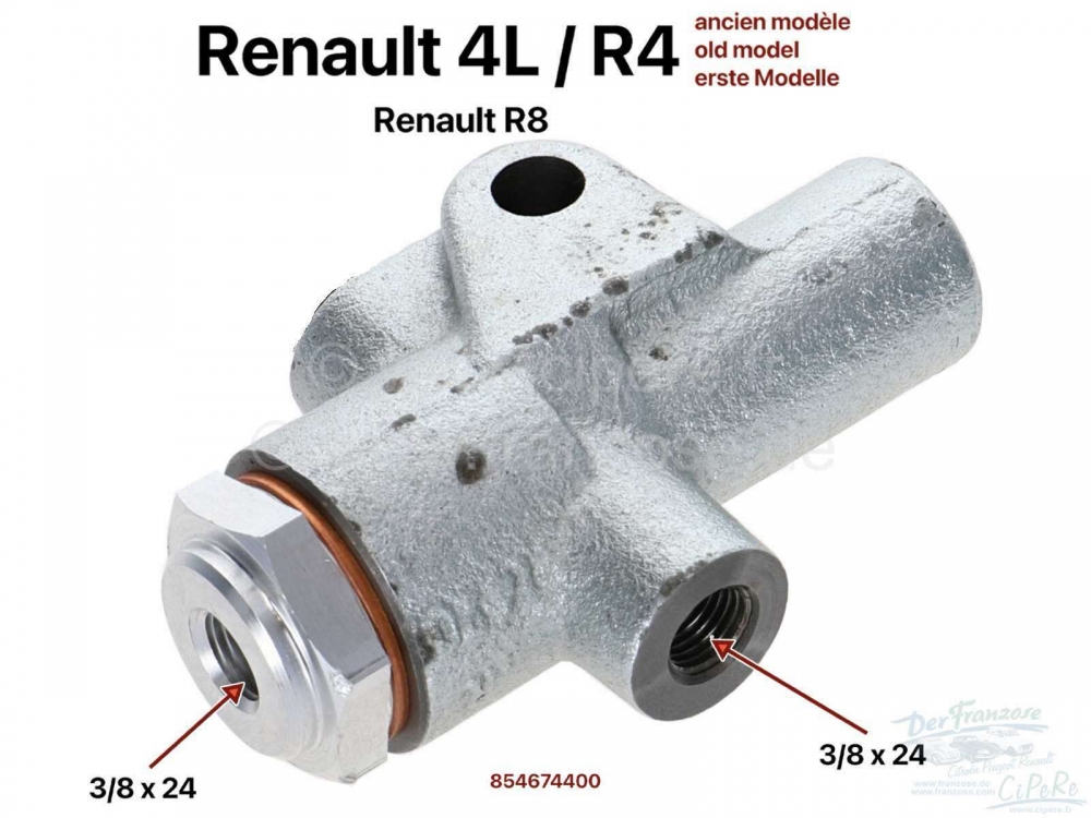 Renault - R4/R8, remkrachtregelaar voor Renault R4 oud model. Renault R8. Of. Nr. 854674400