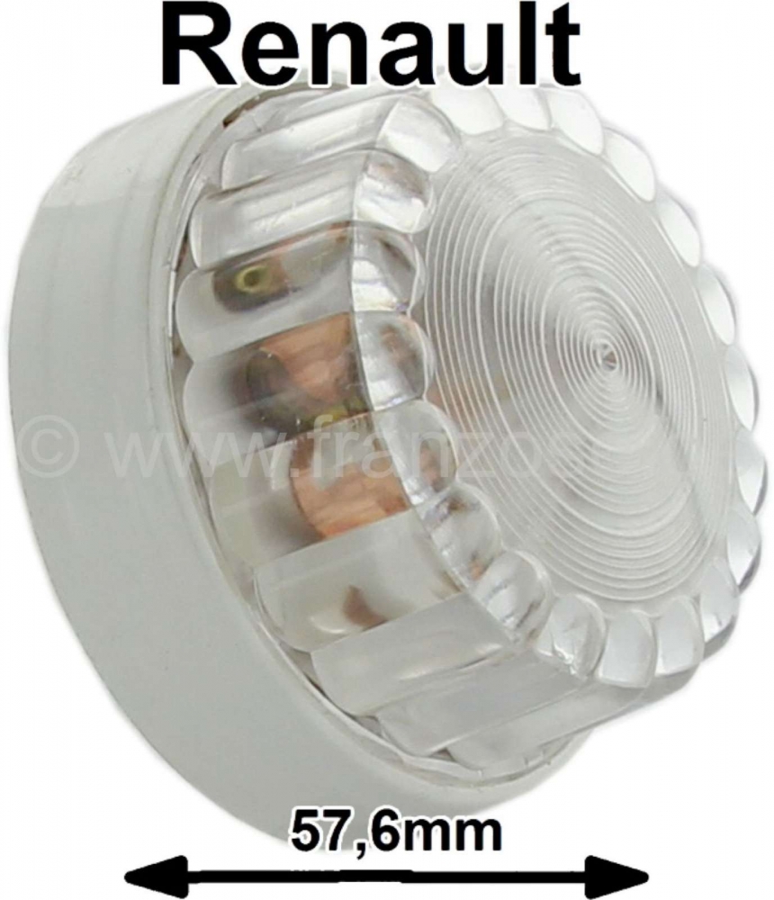 Renault - Complete binnenverlichting (witte basis). Geschikt voor Renault R4, R5, R6, Estafette, 4CV