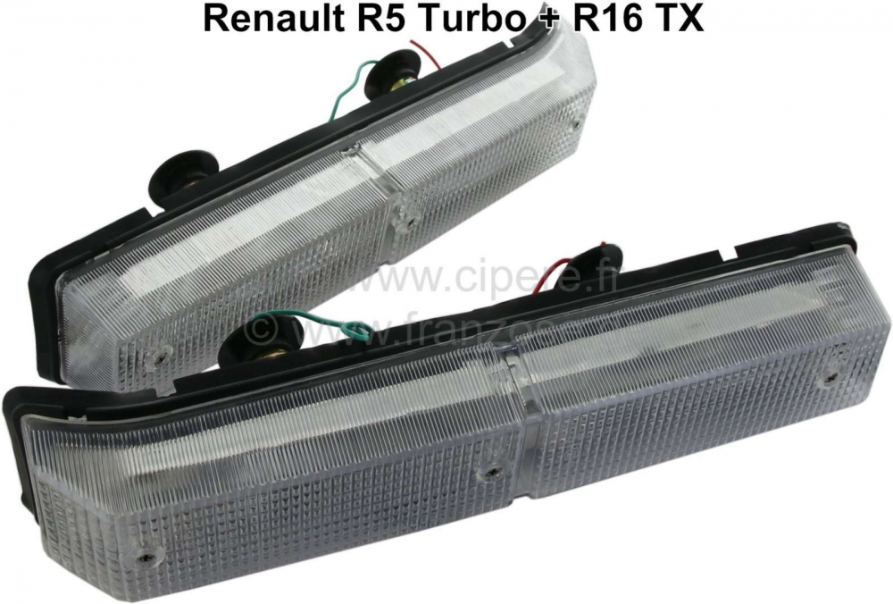 Renault - R5/R16, complete richtingaanwijzers (2 stuks). Geschikt voor Renault R5 Turbo 1 Venturi + 