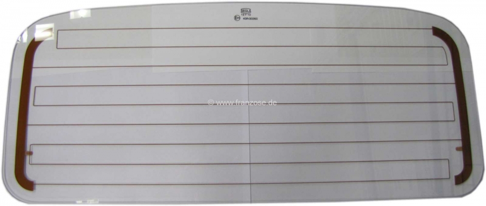 Renault - R4, achterruit helder, verwarmbaar. Geschikt voor Renault R4 berline. Speciale verzendkost