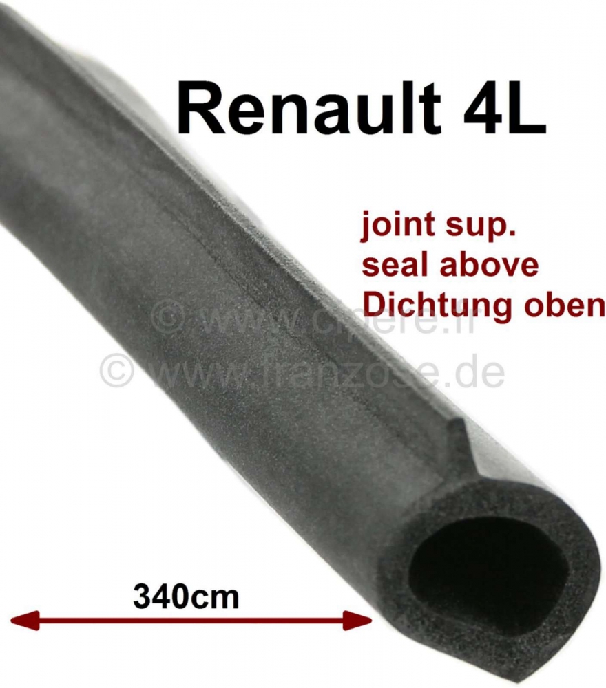 Renault - R4, afdichting bovenkant achterklep. Geschikt voor Renault R4 sedan. Totale lengte: ongeve