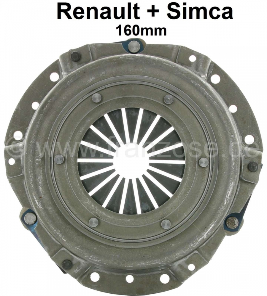 Renault - Drukplaat, 160mm. Geschikt voor Renault R8 + R10. Simca 1000 (alle modellen).