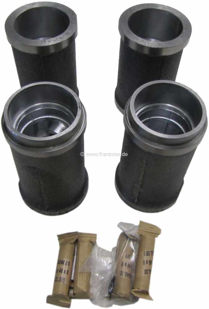 Renault - 4CV/Dauphine, zuiger + cilinder (4 stuks). Geschikt voor Renault 4CV (R1062). Motor: 680.0