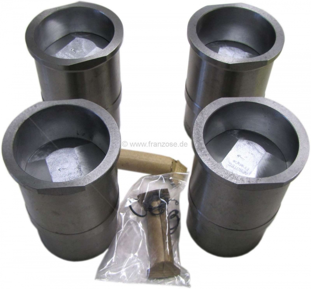 Renault - A110, zuiger + cilinder (4 stuks). Geschikt voor Renault Alpine A110. Cilinderinhoud: 1596