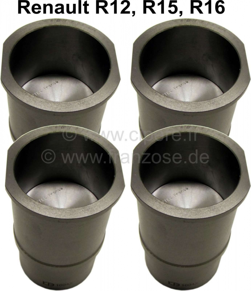 Renault - R12/15/16, zuiger + cilinder (4 stuks). Geschikt voor Renault R12TL, R15TL, R16L/TL/TA. Mo