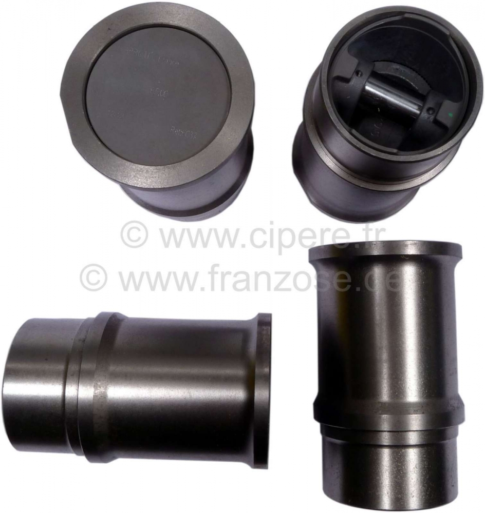 Renault - R8/Floride S/Caravelle, zuiger + cilinder (4 stuks). Geschikt voor Renault R8, Floride + C