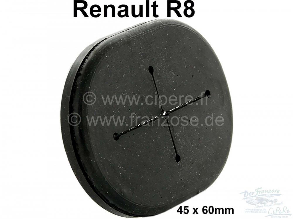 Renault - R8, rubberen afdekking in het motorschutbord, voor het gat van de krukas. Geschikt voor Re