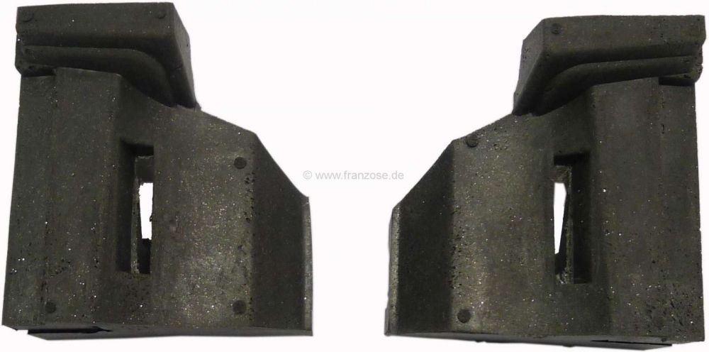 Renault - R16, rubber afdichting links + rechts (2 stuks) voor de voorruit. (afdichting onder de voo