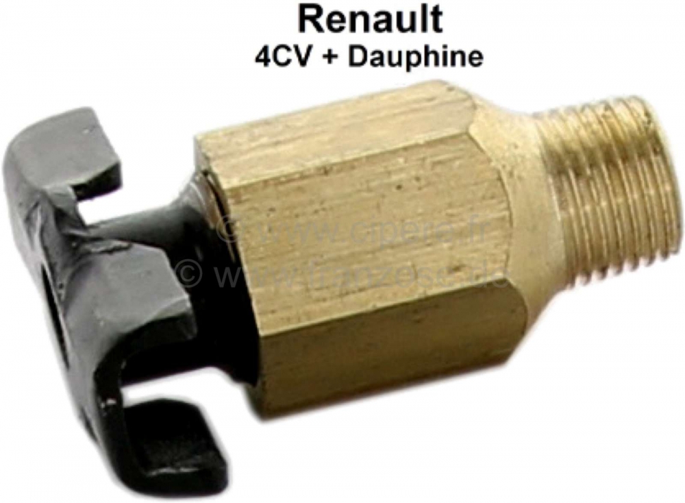 Renault - 4CV/Dauphine, wateraftapplug, voor het motorblok. Geschikt voor Renault 4CV + Dauphine. Dr