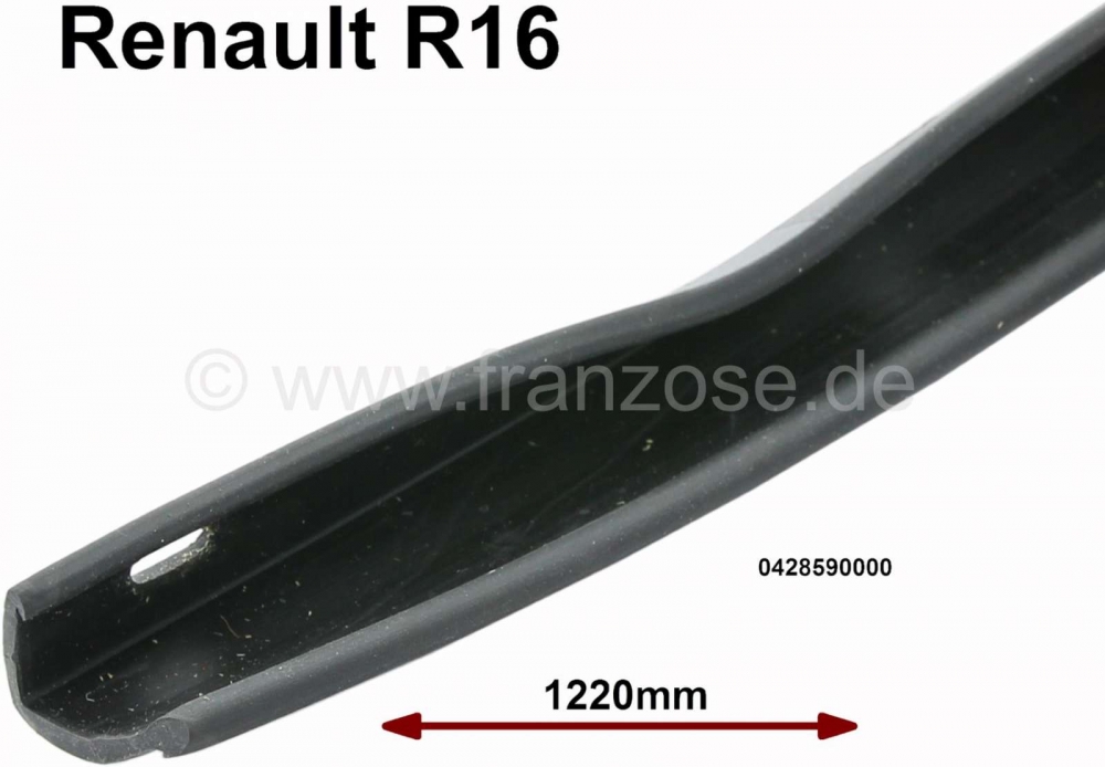 Renault - R16, afdichting motorkap naar schutbord (waterafvoerrubber). Geschikt voor Renault R16. Of