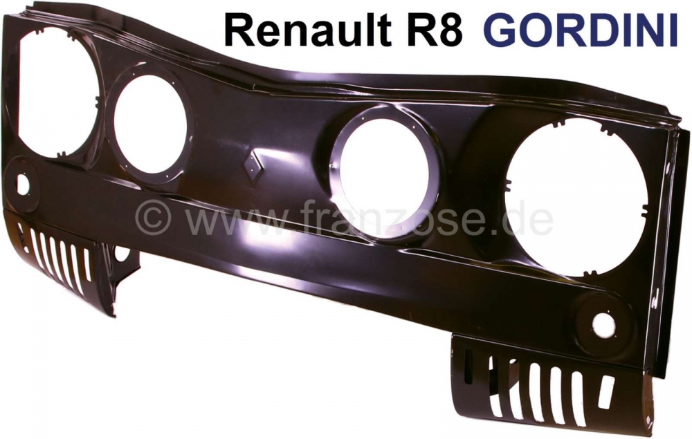 Renault - R8, voormasker (plaatstaal). Geschikt voor Renault R8 Gordini. Perfecte reproductie, zoals