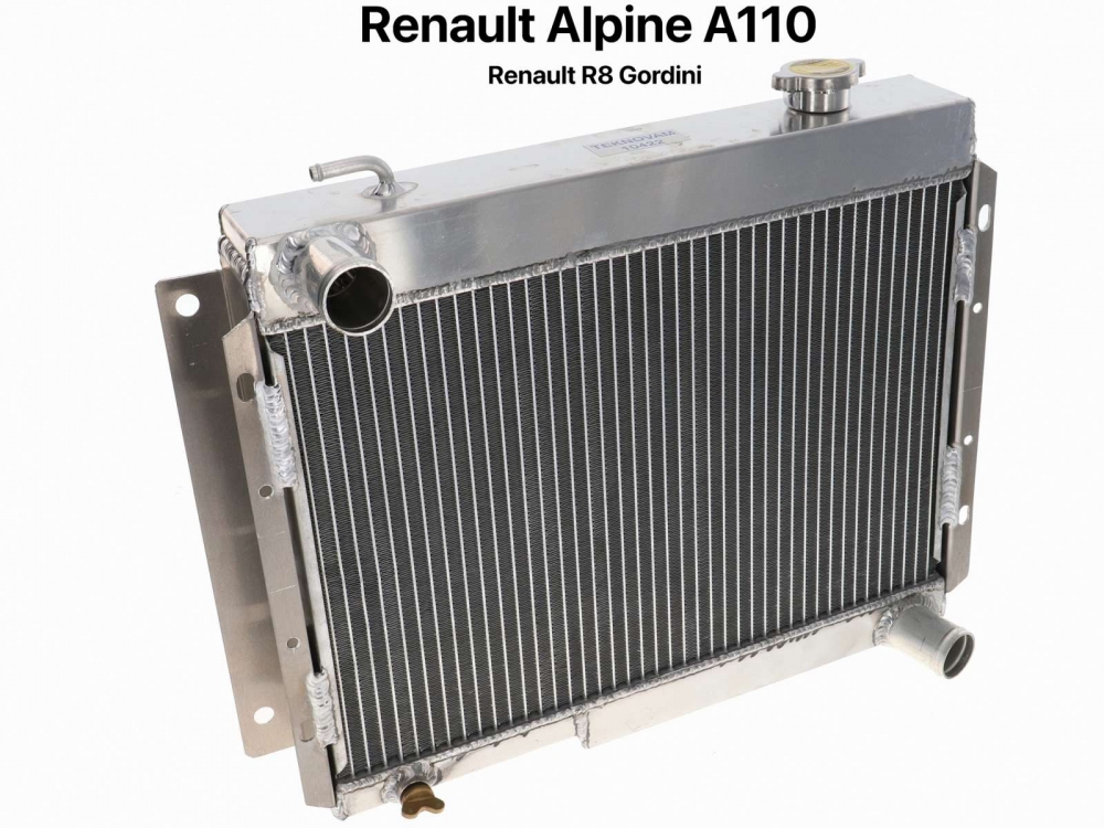 Renault - A110/R8 Gordini, radiateur gemaakt van aluminium. Geschikt voor Alpine A110 + Renault R8 G