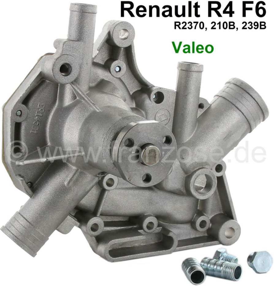 Renault - R4 F6, waterpomp Renault R4 F6 Gesloten bestelwagen (R2370, 210B, 239B). Voor 1108cc motor