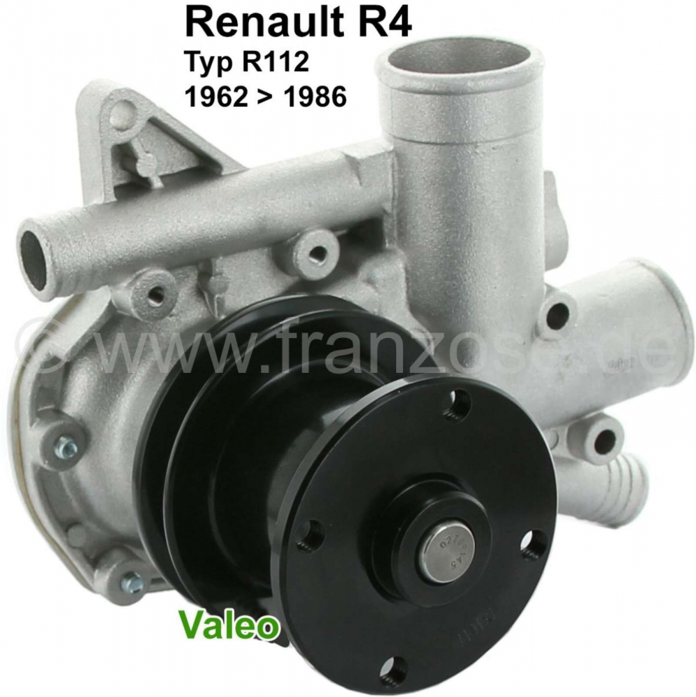 Renault - R4/R6, waterpomp Renault R4 (845cc), met riemschijf. Type R112, van modeljaar 1962 tot 198