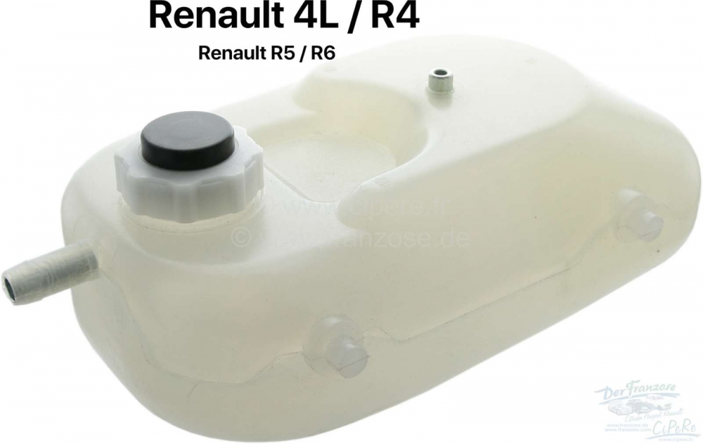 Renault - R4, radiateur expansievat voor Renault R4. Vlakke versie