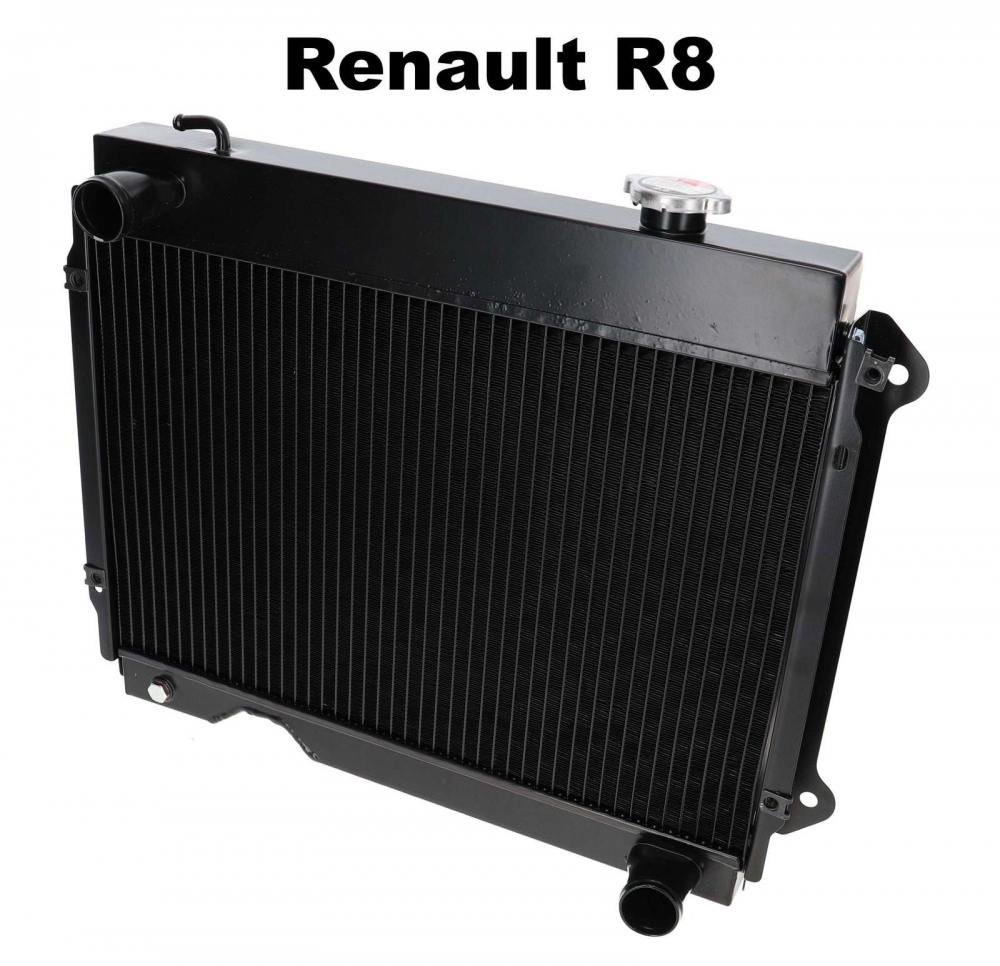 Renault - R8, radiateur (nieuw onderdeel). Geschikt voor Renault R8. Diameter aansluitslang boven: 3