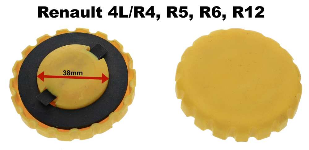Renault - Olievuldop (dop oliedop) afdichting 38x62mm. Geschikt voor Renault R4, R5, R6, R12.