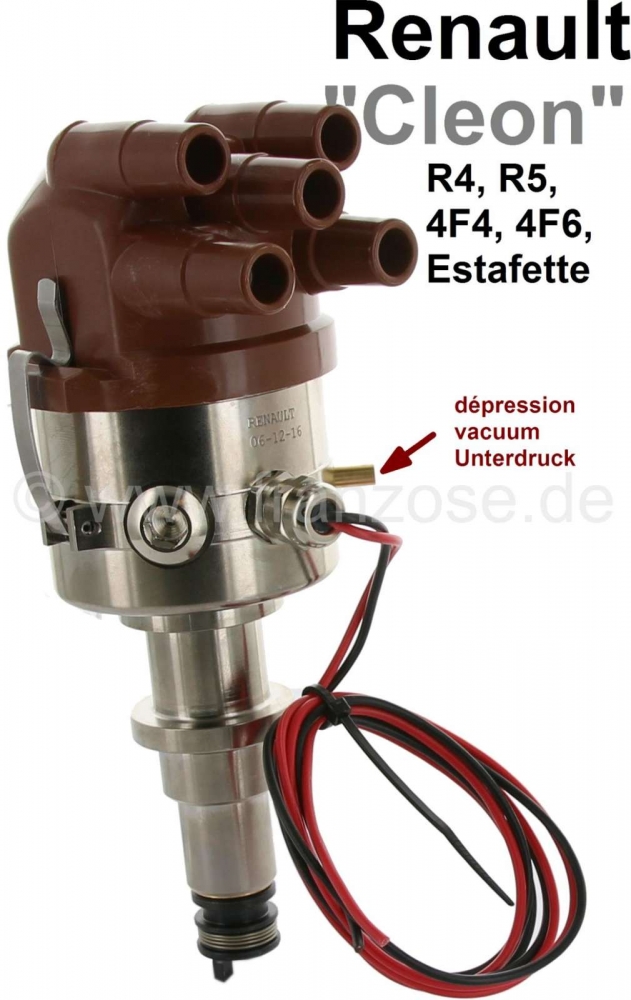 Renault - Volledig elektronisch ontstekingssysteem. Geschikt voor Renault R4 (1108cc), R5, Estafette
