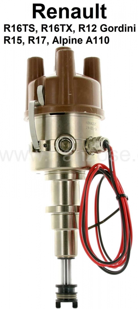 Renault - Volledig elektronisch ontstekingssysteem. Vervangt de Ducellier-verdeler voor de volgende 