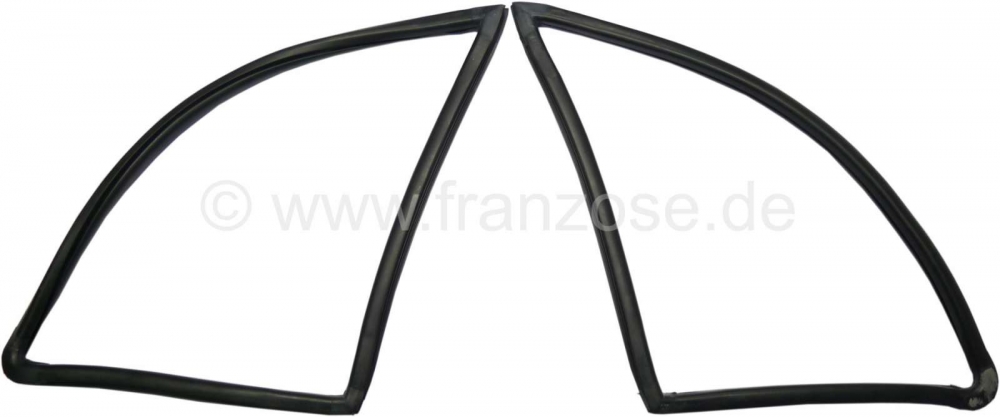 Renault - R16, voorruitrubber (2 stuks) voor het driehoekige raam in de C-stijl. Geschikt voor Renau