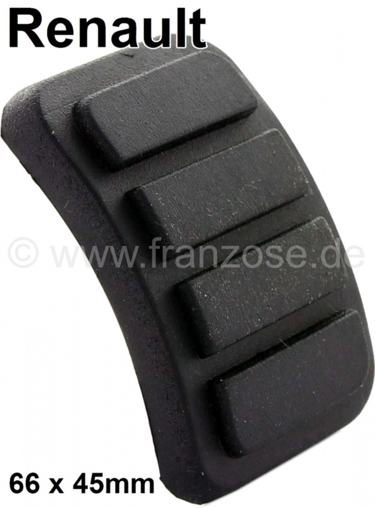 Renault - Pedaalrubber voor chromen frame. Geschikt voor Renault R4, R16 TS/TX, R15, R17 en vele and