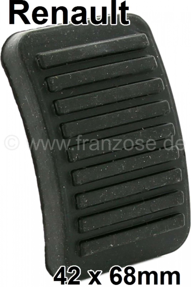 Renault - Pedaalrubber voor Renault R16, R4, Dauphine, R5 etc.. 68x42mm, Or. 7700517674 + 6060908