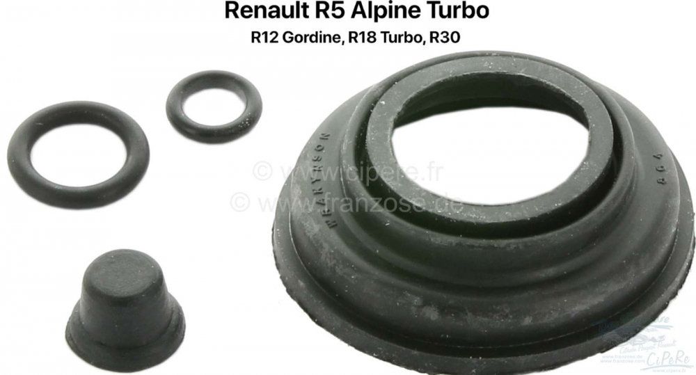 Alle - R5/R12/R30, remklauwafdichtingsset, achter. Voor zuigerdiameter: 36mm. Geschikt voor Renau