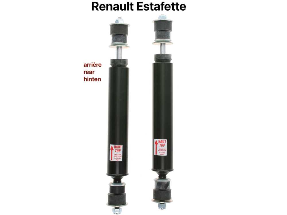 Renault - Estafette, achterschokbreker (2 stuks). Geschikt voor Renault Estafette, vanaf bouwjaar 02