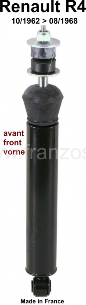 Renault - R4, schokdemper voor (per stuk). Geschikt voor Renault R4, van bouwjaar 10/1962 tot 08/196