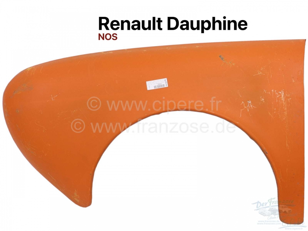 Renault - Dauphine, voorspatbord links. Geschikt voor Renault Dauphine. Originele leverancier. Geen 