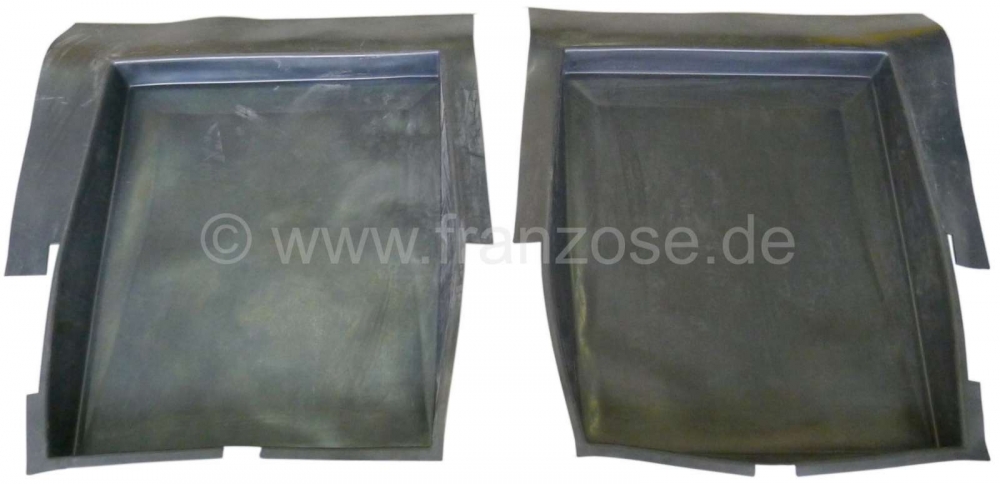 Renault - 4CV, rubberen matten (2 stuks) achter. Geschikt voor Renault 4CV.