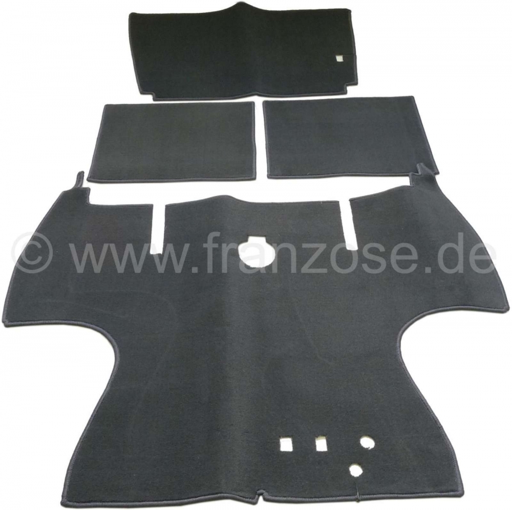 Renault - 4CV, tapijtset, geschikt voor Renault 4CV. 4 delen. Bedekt het hele passagierscompartiment