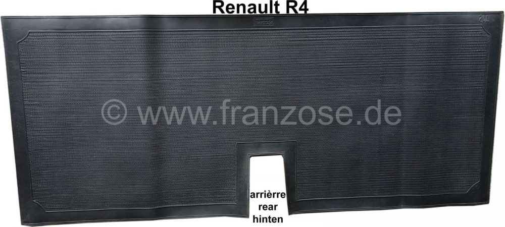 Alle - R4, rubberen mat achter. Geschikt voor Renault R4.