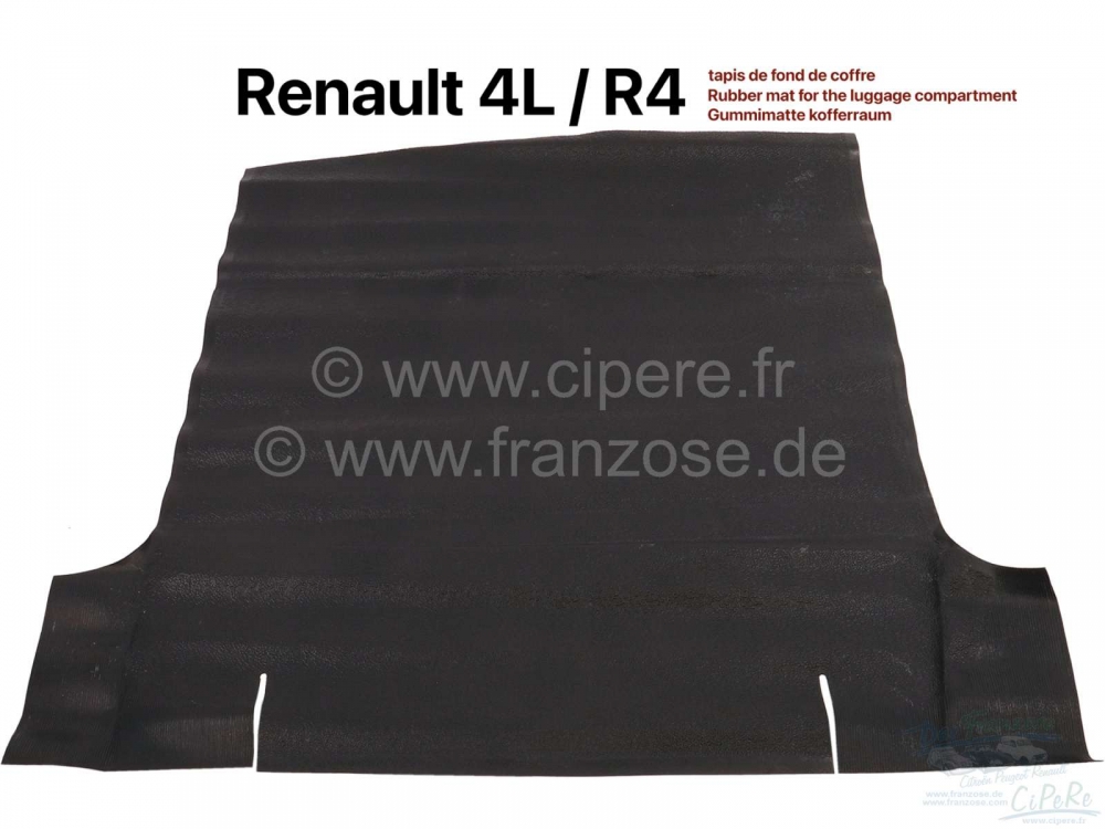 Alle - R4, rubberen mat voor de kofferbak. Geschikt voor Renault R4.