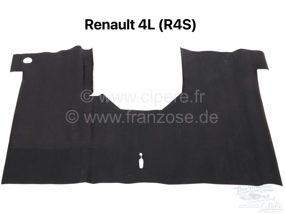 Renault - R4, rubberen mat vooraan. Geschikt voor Renault R4 S. Uit één stuk!