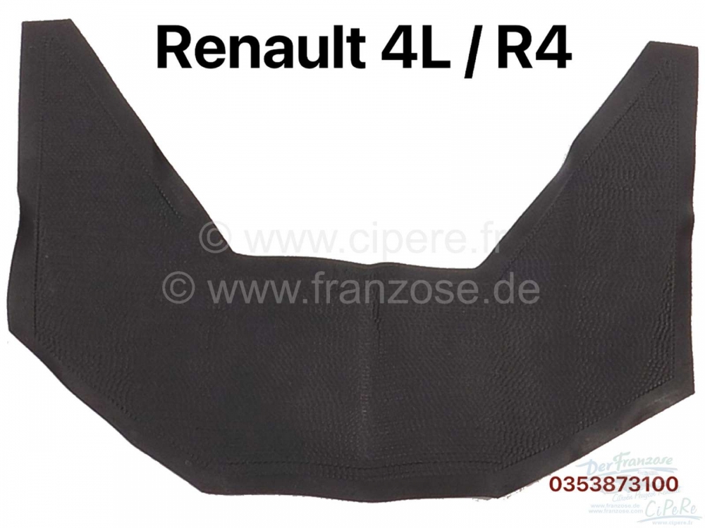 Renault - R4, voorste rubberen mat voor de motortunnel. Voor driedelige rubbermat! Geschikt voor Ren
