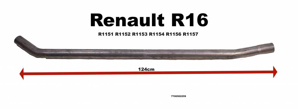 Renault - Chokekabel Renault R16. 1060 mm lang. Bestelnr. 7700563339