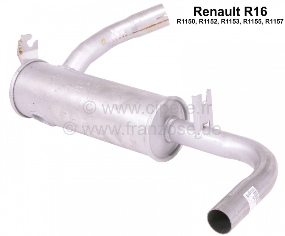 Renault - R16, R1150, R1152, R1153, R1155, R1157. Voordemper (eerste demper), geschikt voor Renault 