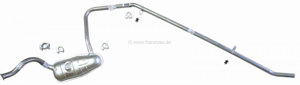 Renault - R4 F4 F6, (1108cc) uitlaatsysteem compleet. Geschikt voor Renault R4 F4 + F6 (Camionette),