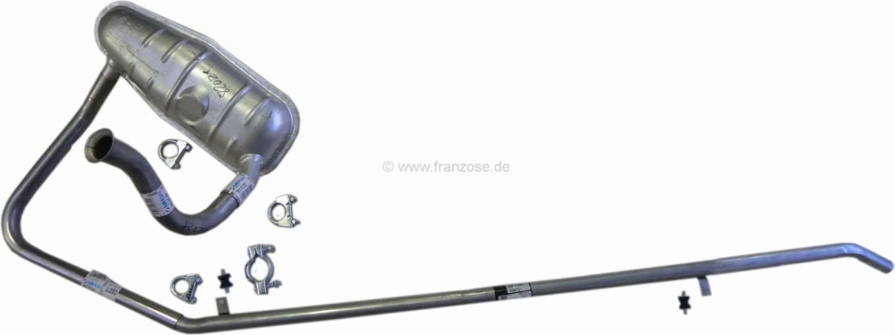 Alle - R4 F6, (1108ccm) uitlaatsysteem compleet. Geschikt voor Renault R4 F6, van 1965 tot 08/198