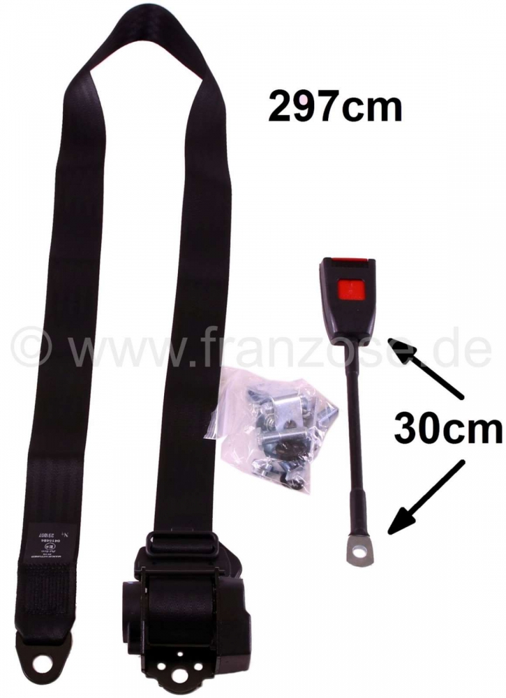 Alle - Driepuntsveiligheidsgordel achteraan. Geschikt voor Renault R4. Let op: Alleen geschikt vo