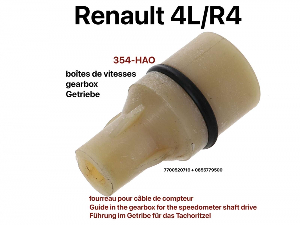 Renault - Geleider in de versnellingsbak (versnellingsbak 354-HAO) voor de aandrijving van de snelhe