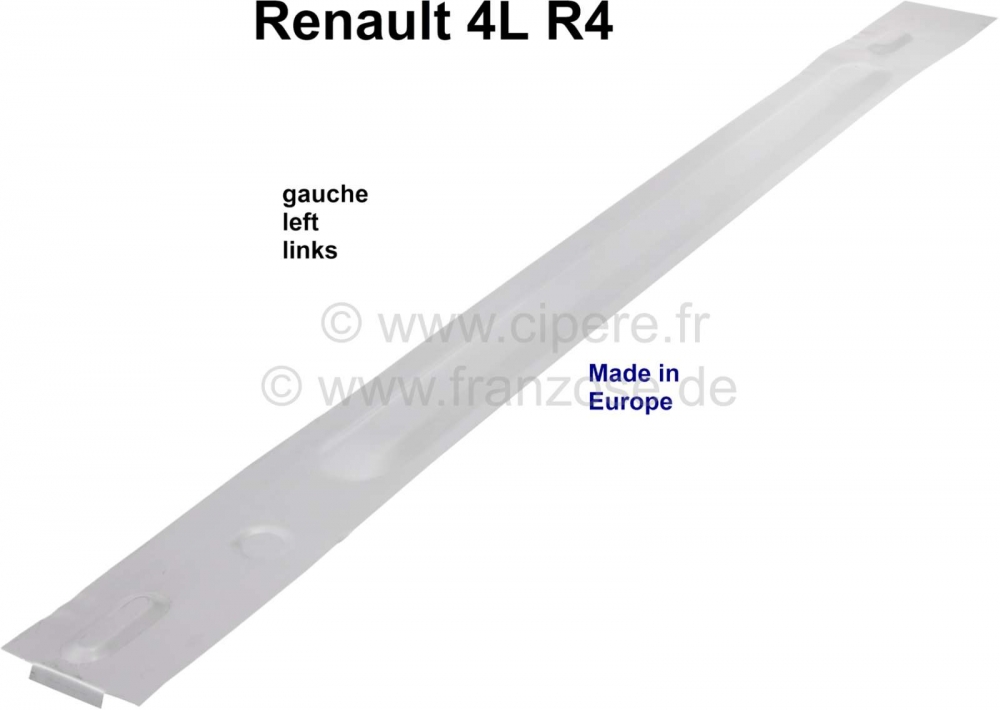 Alle - R4, bodemplaat (deel) links (11cm breed). Compleet van voor naar achter. Het paneel heeft 