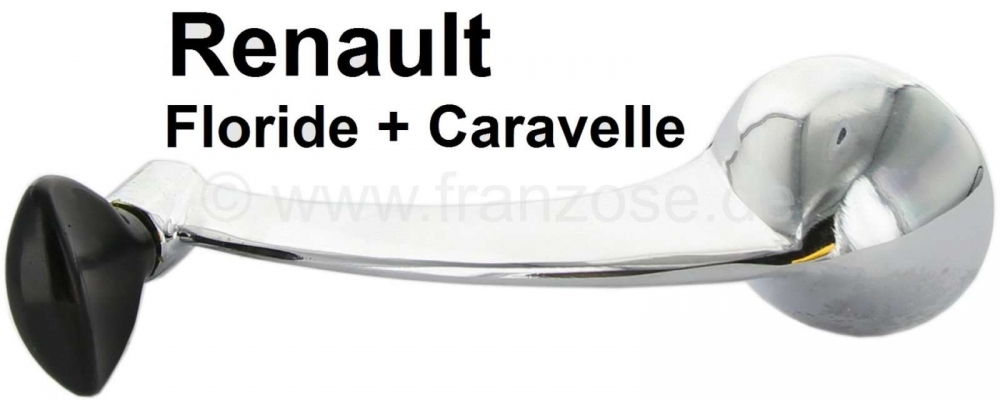 Renault - Caravelle/Floride, verchroomde raamslinger. Geschikt voor Renault Floride + Caravelle. Ca.