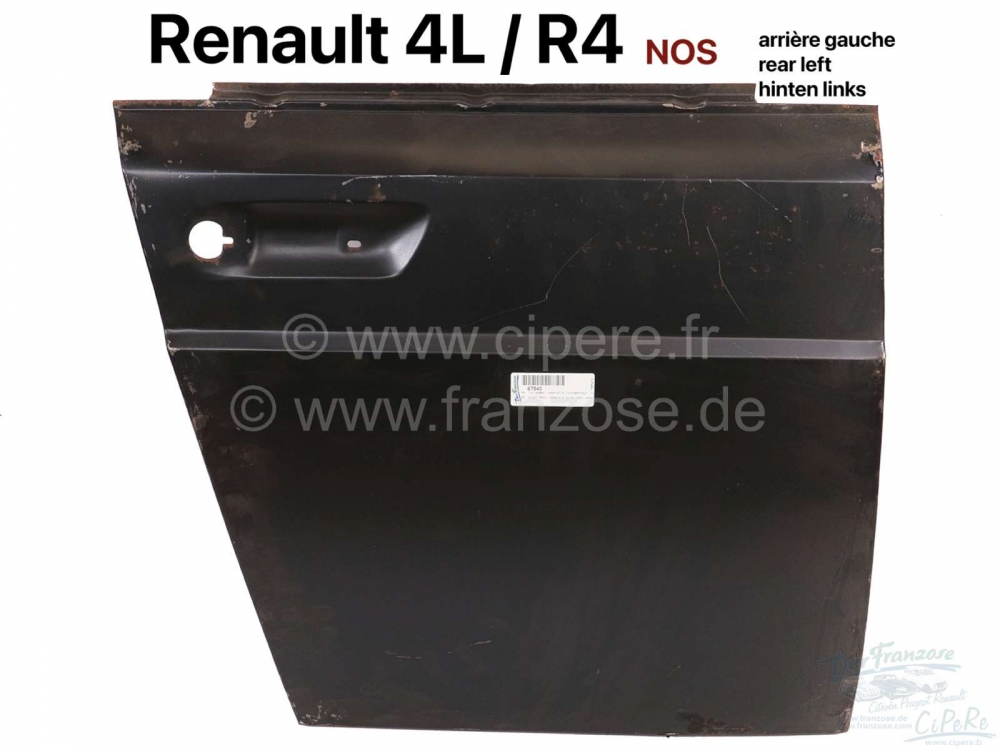 Renault - R4, buitendeur, complete buitendeurhuid. Rechtsachter. Geschikt voor Renault R4 met verbor